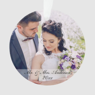 Mr. & Mrs. Personalised Photo Ornament W R