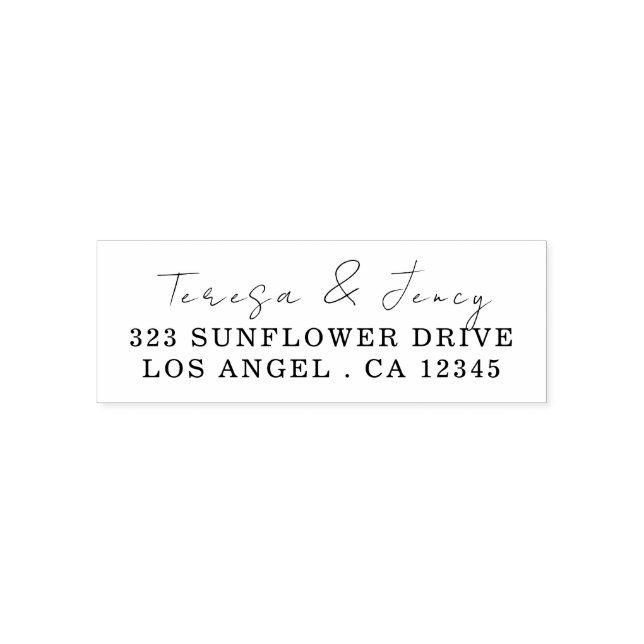 Mr & Mrs | Personalized Wedding Return Address Self-inking Stamp (Design)