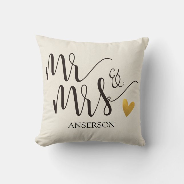 Mr.&Mrs. Personlized Cushion (Front)