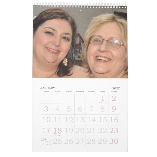 Mr. & Mrs. Quattlebaum 2011 Calendar (Jan 2027)