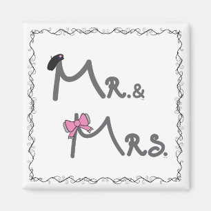 MR. & MRS. Refrigerator Magnets