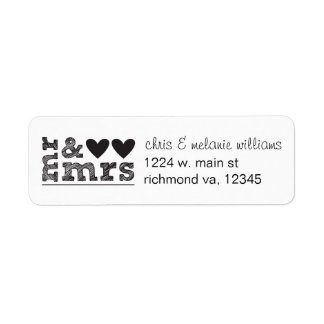 mr & mrs return address labels