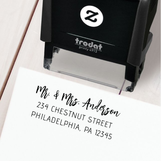 Mr & Mrs Return Address Wedding Self-Inking Stamp (Creator Uploaded)
