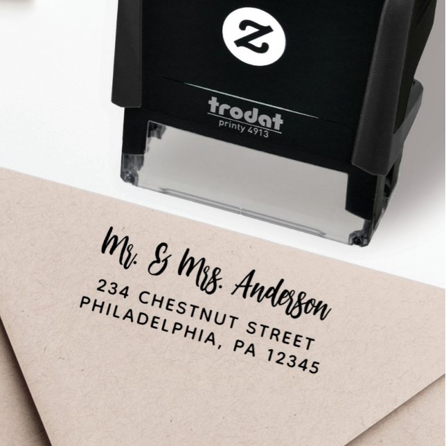Mr & Mrs Return Address Wedding Self-Inking Stamp (Creator Uploaded)