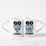 Mr Mrs Right Fun Diamond 60th Wedding Anniversary Coffee Mug Set<br><div class="desc">Customise the names and dates to create a fun and unique gift to celebrate a special anniversary. Designed by Thisisnotme©</div>