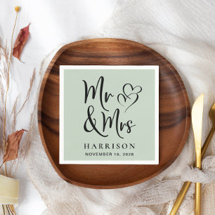 Mr Mrs Sage Wedding Reception Napkin
