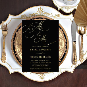 Mr & Mrs Script Dark Faded Photo QR Code Wedding