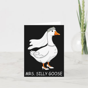 Mr Mrs Silly Goose Couple Matching Wedding Funny Card