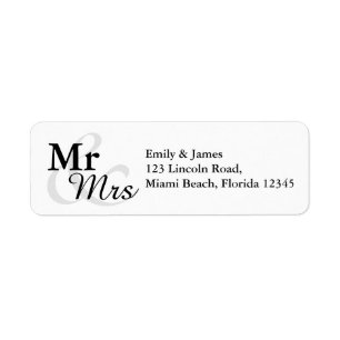 Mr&Mrs Simple Elegant Typography Wedding