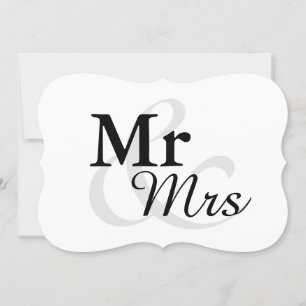 Mr&Mrs Simple Elegant Typography Wedding