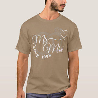 Mr & Mrs Since 1998  24th Wedding Anniversary Matc T-Shirt