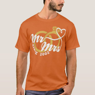 Mr & Mrs Since 2002  20th Wedding Anniversary Matc T-Shirt