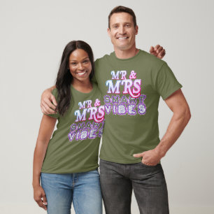 Mr. & Mrs. Smart Vibes Stylish Basic Dark T-Shirt