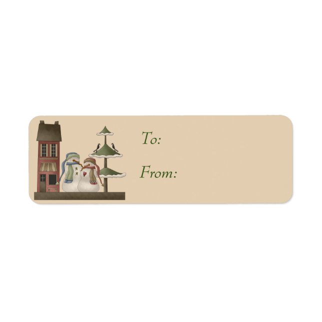 Mr & Mrs Snowman Gift Tags (Front)