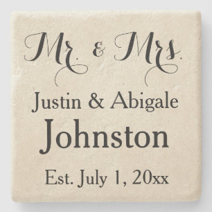 Mr. & Mrs. Stone Coaster