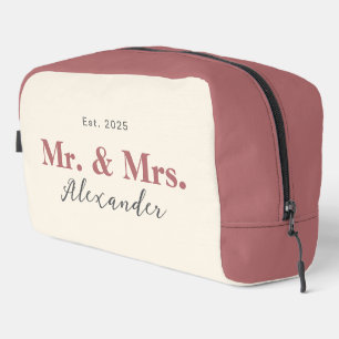 Mr. & Mrs. Toiletry Bag for Couple (Pink: B77072)