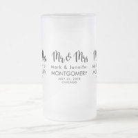 Mr. & Mrs. Trendy Calligraphy Font Wedding