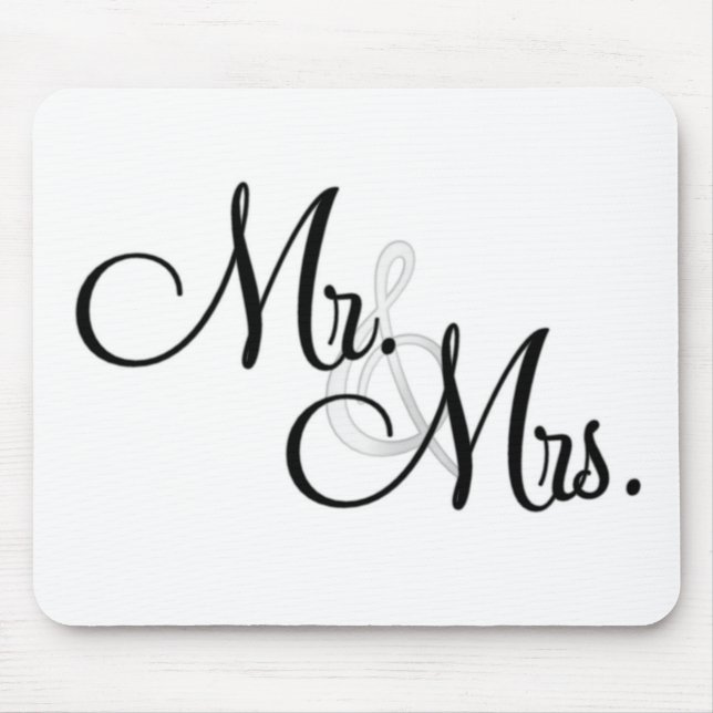 Mr. & Mrs. Unique Items Mouse Mat (Front)