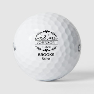 Mr & Mrs Usher Golf Balls