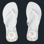 Mr. & Mrs. Watercolor Wedding Flip Flops<br><div class="desc">For further customisation,  please click the "Customise" button and use our design tool to modify this template. If the options are available,  you may change text and image by simply clicking on "Edit/Remove Text or Image Here" and add your own. Designed by irikul/Freepik.</div>