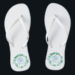 Mr. & Mrs. Watercolor Wedding Flip Flops<br><div class="desc">For further customisation,  please click the "Customise" button and use our design tool to modify this template. If the options are available,  you may change text and image by simply clicking on "Edit/Remove Text or Image Here" and add your own. Designed by Freepik.</div>