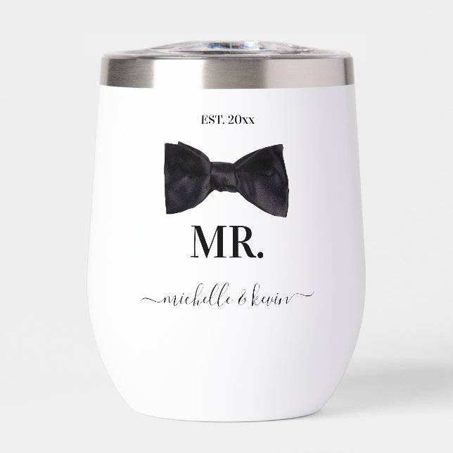 Mr. & Mrs. Wedding Black & White (Front)