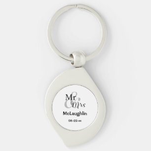 Mr & Mrs Wedding Couple Keychain
