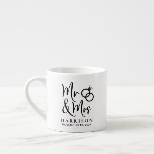 Mr Mrs Wedding Espresso Cup