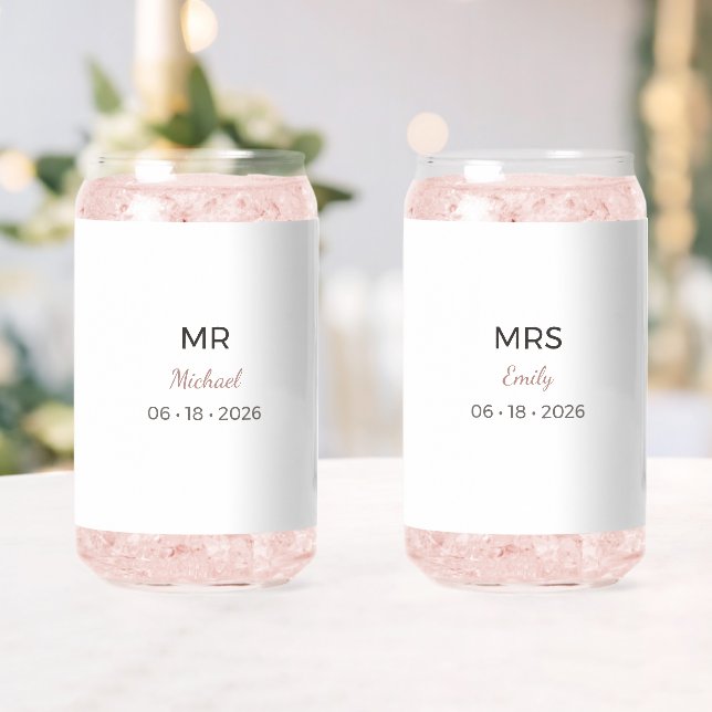 Mr Mrs Wedding Glasses | Romantic Toast Set (Insitu (Wedding))