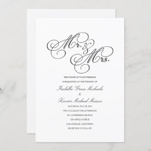 Mr. & Mrs. Wedding Invitation