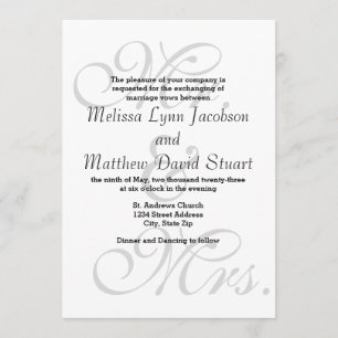 Mr. & Mrs. - Wedding Invitation