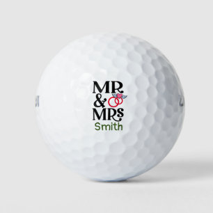 Mr & Mrs Wedding Party Gift Golf Balls