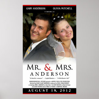 Mr & Mrs Wedding Poster - Custom Movie Template