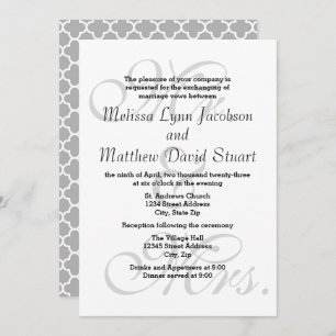 Mr. & Mrs. - Wedding & Reception Invitation