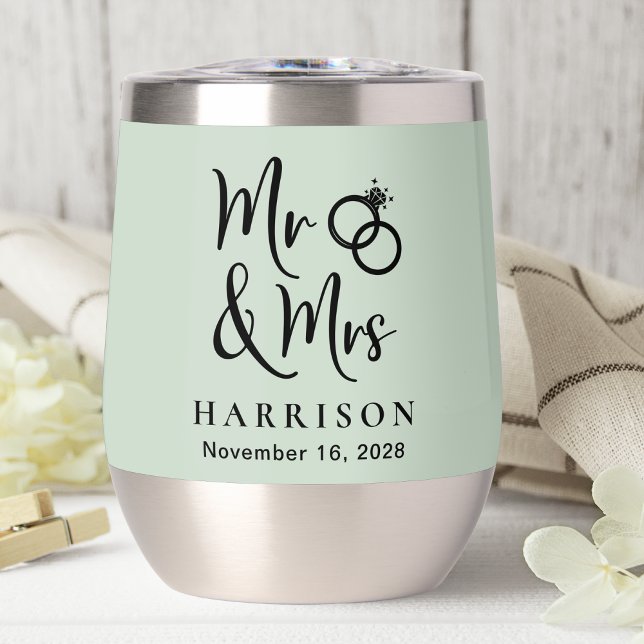 Mr Mrs Wedding Sage Green (Creator Uploaded)