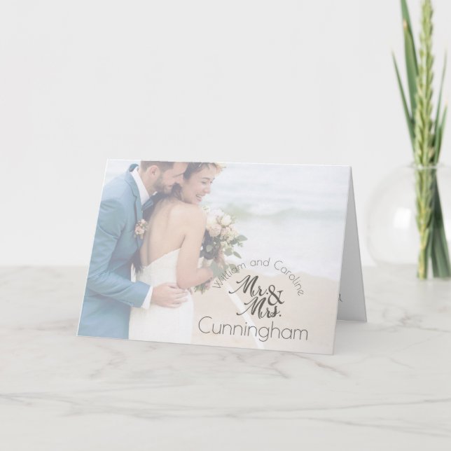 Mr. & Mrs. Wedding Thank You Card (Front)