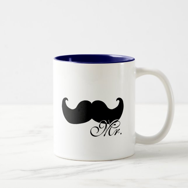 Mr mug - with black moustache (Right)