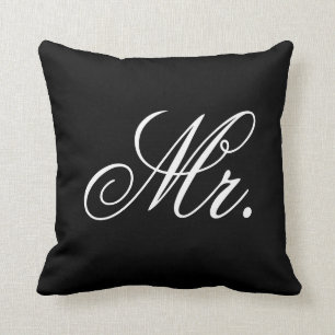 Mr. Newlywed Elegant Wedding Pillow