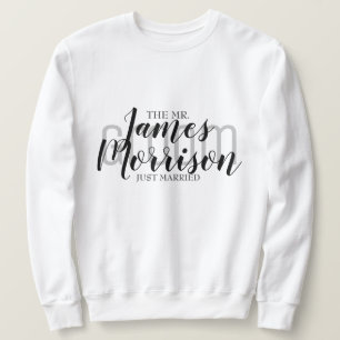 Mr. Newlywed Modern Elegant Wedding  Sweatshirt