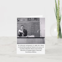 Mr. Olsen Teacher Retirement Congrats Card