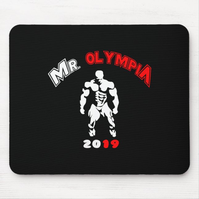 Mr Olympia 2019 Gym Bodybuilding Fitness Workout  Mouse Mat (Front)