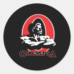 Mr Olympia Bodybuilding Fitness Gym Classic Round Sticker