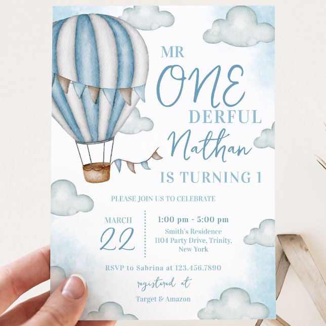Mr. Onderful Birthday Invitation (Creator Uploaded)