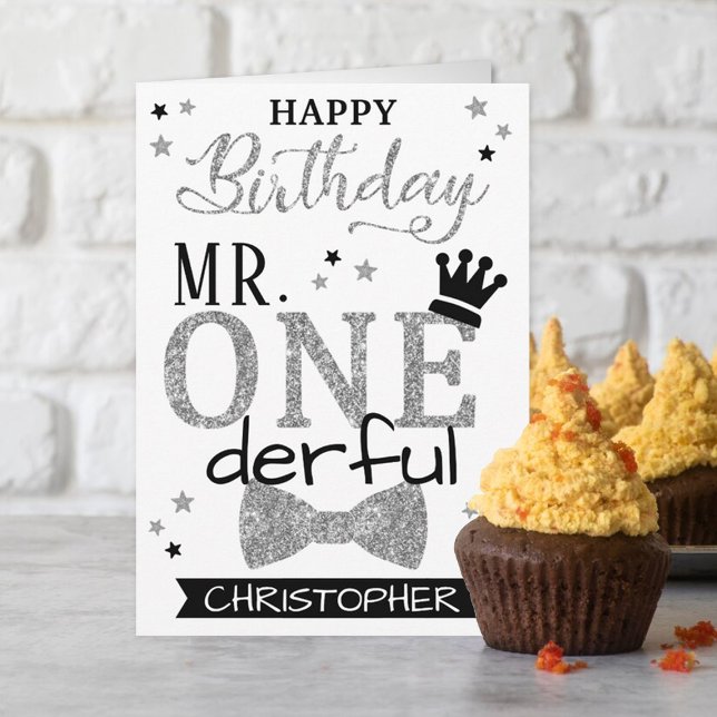 Mr. ONEderful 1st Birthday Card (Creator Uploaded)