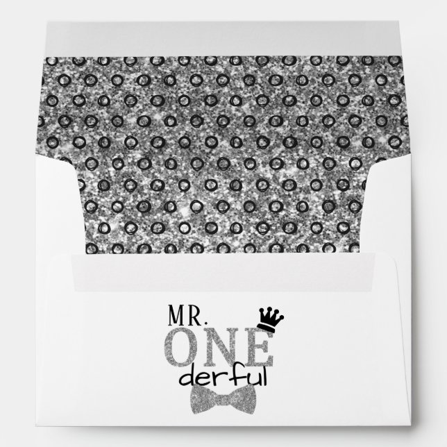 Mr. ONEderful 1st Birthday Envelope (Back (Bottom))