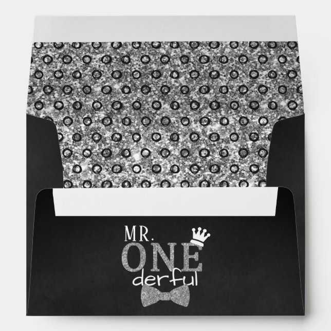 Mr. ONEderful 1st Birthday Envelope (Back (Bottom))