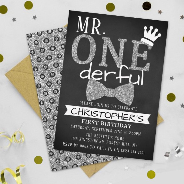 Mr. ONEderful 1st Birthday Invitations (Creator Uploaded)
