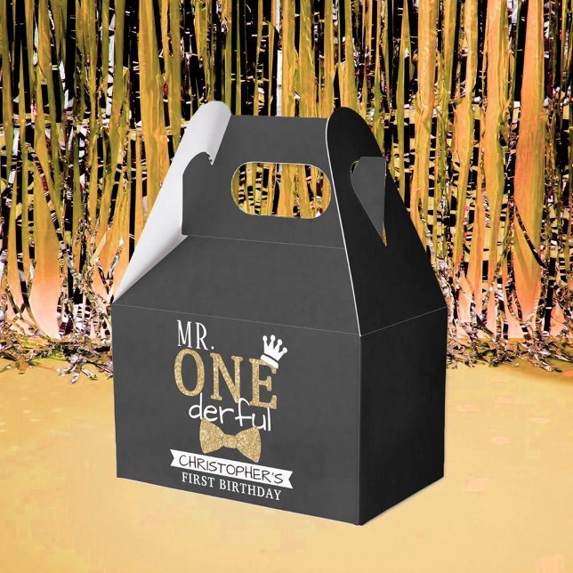 Mr. ONEderful 1st Birthday Party Favour Box (Creator Uploaded)
