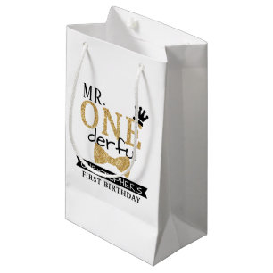 Mr. ONEderful 1st Birthday Party Favour Small Gift Bag
