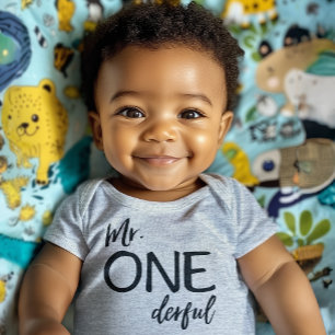 Mr. Onederful Baby Bodysuit